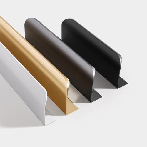 Ukryte uchwyty do szafek kuchennych ze stopu aluminium, niewidoczne pokrętło do drzwi, szczotkowane złoto, 2 sztuki (skok otworów 224 mm)