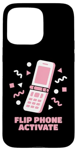 Flip Phone Activate Retro 2000s Y2K �m�X�^���W�A�e�b�N�t�@�� �X�}�z�P�[�X iPhone 15 Pro Max �p