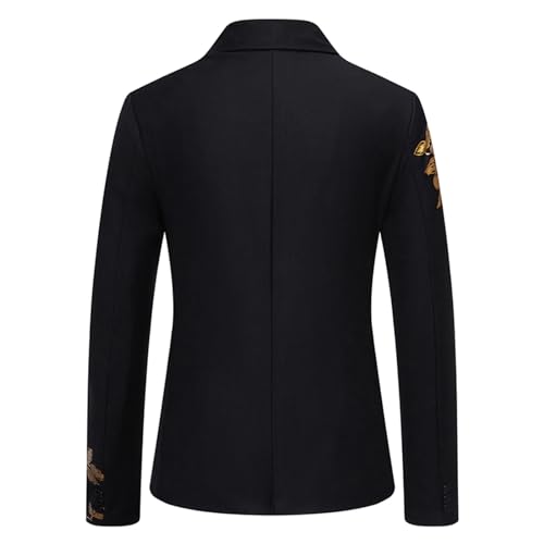Men's Floral Jacquard Dress Suit Jacket One Button Slim Fit Printed Tuxedo Blazer Sport Coat for Wedding Banquet Prom3