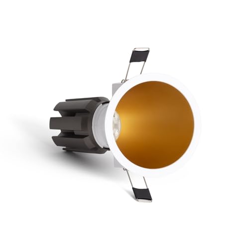 LEDKIA LIGHTING Foco Downlight LED 9W / 12W Cónico inclinación 20º Areni Corte Ø 85 mm 2700K Dorado Blanco Cálido 12 W