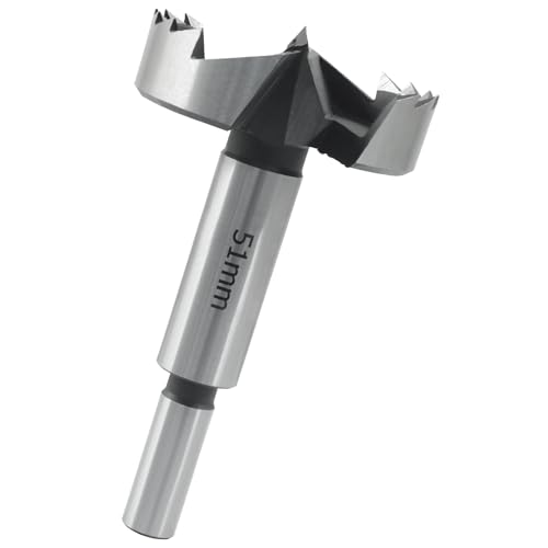 OSVJE 2 Inch(51mm) Forstner Drill Bits for Wood, Plywood, and Plastic - Precision Woodworking Tool with Stable Storage Case, High-Carbon Steel