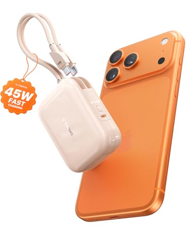 Image of TORRAS EasyGo for iPhone 17 Portable Charger 10000mAh, 45W Ultra-Ice Fast Charging USB-C Power Bank with Dual Built-in Cables, Battery Pack Compatible with iPhone 17 /16 /15 Pro, Samsung S26 S26+ Ultra