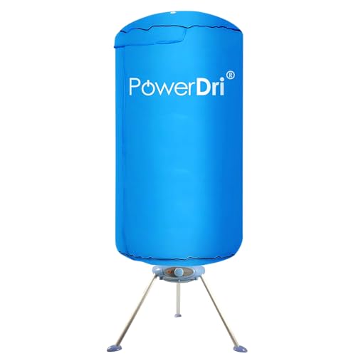 PowerDri Portable Electric Clothes Dryer Energy-Efficient 15 Kilos Home Dorms Hot Air Machine Stand Rack with Cover