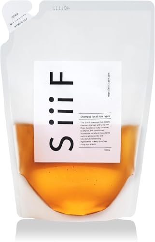 【Amazon.co.jp限定】SiiiF リンスインシャンプー 詰め替え アミノ酸シャンプー オールインワン ノンシリコン | 1本5役 99%天然由来 シルク由来の洗浄発想 きしみにくい 爽やかアロマ : ビューティー 1