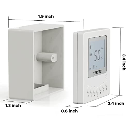 Toovem Remote Controller For Digital Humidity, Temperature, Adapt The Humidity Level, For Basement Crawl Space Dehumidifier #TOP4