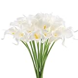 fiori artificiali per cimitero amazon La realistica Calla Lily crea un ambiente accogliente. Le piante verdi finte sono perfette per casa, hotel, terrazze, uffici, pensioni, giardini, Natale o altri arredi interni.