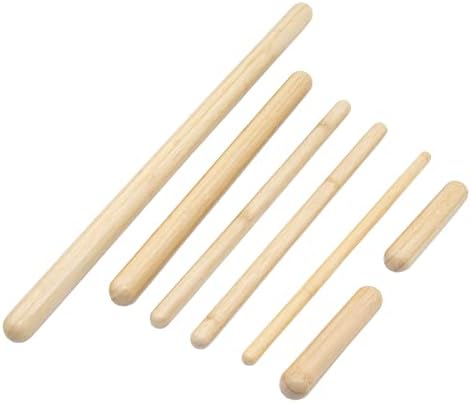 Goodtar Bamboo Sticks for Massage Therapy Bamboo Massage Tools Green Therapy Kit of 100% Solid Bamboo Sticks to Full Body Massage, Relax Body and Mind Reduce Deep Pain,Set of 7