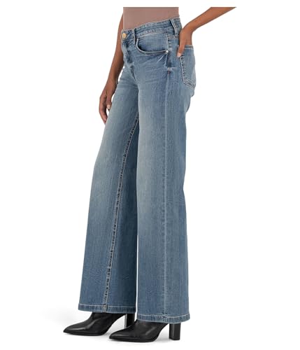 KUT from the Kloth Women's Jean High-Rise Wide Leg Clean Hem2