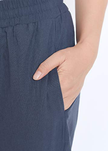 Weintee Women's Wide Leg Linen Pants with Pockets4