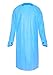 Disposable Waterproof PPE Isolation Gown with Waist Ties, Thumb Loops,10, Blue, One Size fits All