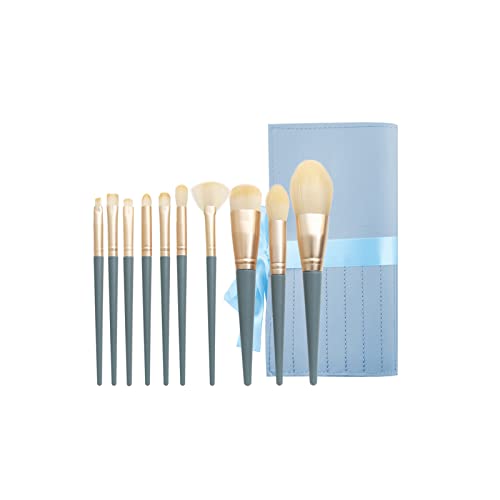 10 Pcs Make Up Brushes Professional Makeup Brush Set with PU Leather Bag Eye Brushes Cosmetic Brushes Kit for Woman