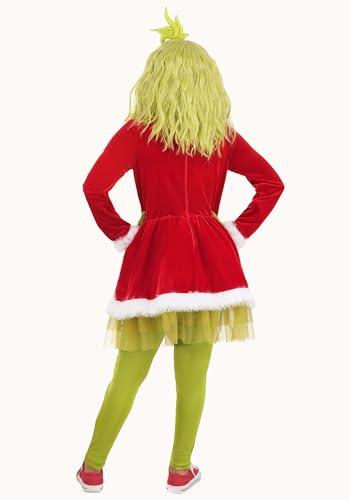 Disfraz completo de The Grinch para niñas talla medium miniatura 3