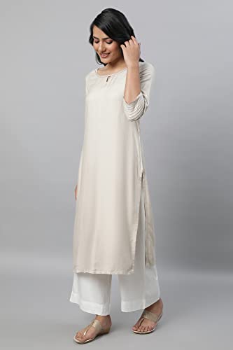 Image of Aurelia Women's Viscose Straight Fit Straight Kurta