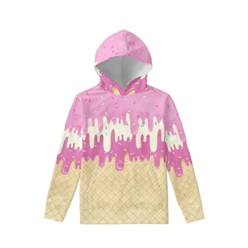 Image of Coloranimal Unisex Girls and Boys Long Sleeve Hoodies Hoody Athletic Pullover Sweatshirts Tops Age 6-16year
