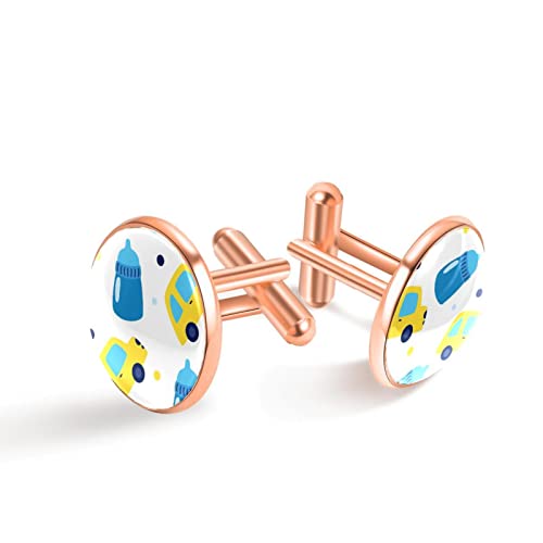 Personalised Cufflinks Wedding Business Tuxedo feeding-bottle and automobiles