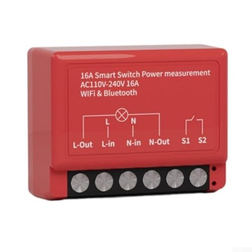 Effiziente Haussteuerung mit intelligentem WLAN-Schaltermodul mit elektrischer Unterbrecher-Überwachung und Energiezähler Fernzugriff