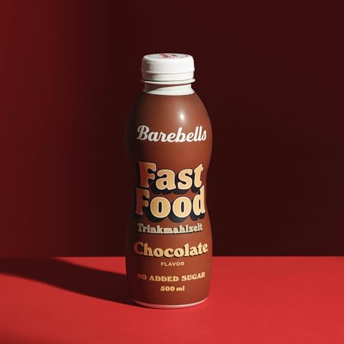 Barebells FOOD Trinkmahlzeit – 34g Eiweiß pro Portion, Ready to Drink, Laktosefrei, Zuckerarm, mit Vitaminen und Mineralen, 12 x 500ml (Schokolade)