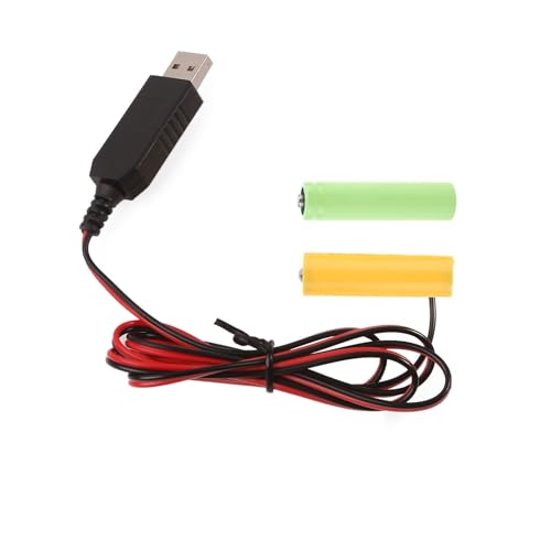 TTTLLNN USB 5V2A to 3V Battery Power Cable for 2X 1.5V LR6 AA Battery Eliminators for Electronic Toy Remote Control