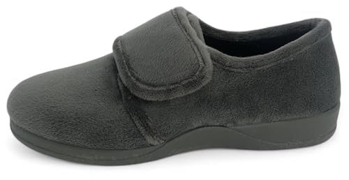 Chaussons d'hiver pour femme - Pantoufles d'hiver pour femme - Chaussures de maison avec fermeture Velcro - Chaussures de maison automne hiver - Chaussures de maison Velcro - Fabriquées en Espagne.,