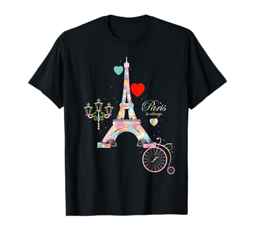 Photo de Paris is always in our hearts - Panneau de la Tour Eiffel France Love T-Shirt