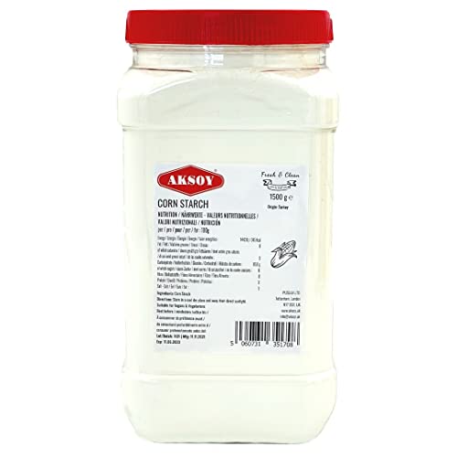 Aksoy Quality Corn Starch 1.5KG | Natural Pure and Finely Ground Ideal for Cooking Baking and Desserts with Perfect Results Essential for Every Recipe!