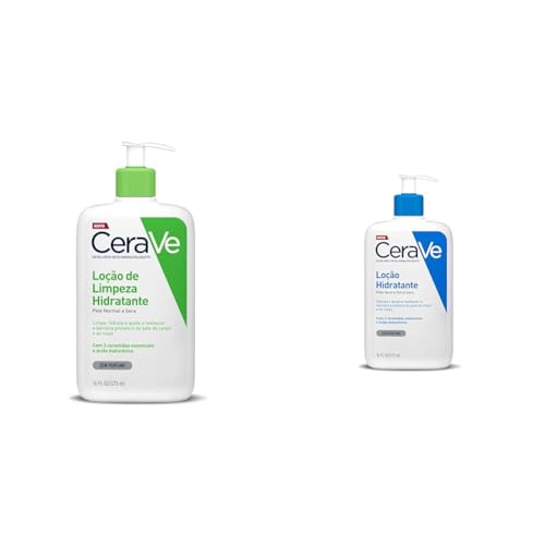 CeraVe Loção Hidratante Corporal: Suavidade e Eficácia na Rotina de Cuidados com a Pele 4 Kit CeraVe: Loção de Limpeza Hidratante + Loção Hidratante Corpor...