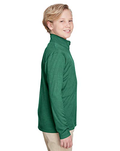 Team 365 Youth Zone Sonic Heather Performance Quarter-Zip S SP FOREST HTHR2