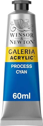 Winsor & Newton Galería - Pintura Acrílica , 60 ml, Azul (Process Cyan)