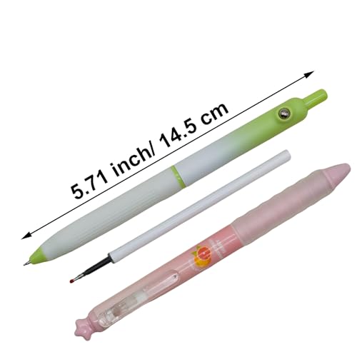 Set de 8 bolígrafos gel Maydahui temática frutas 0.5mm tinta negra miniatura 2