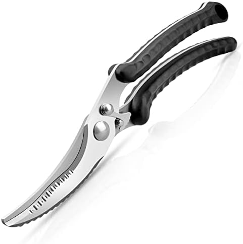 Kitchen Scissor Heavy Duty,Sharp Large Stainless Steel Poultry Shears Professional Multifunctional Metal Poultry Scissors for Meat,Herb,Food,Fish,Bone,Vegetables