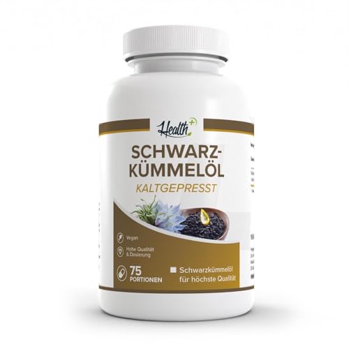 Health+ Schwarzkümmelöl - 150 Kapslen - Made in Germany