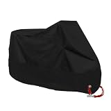 WENYOG Funda Moto Cubiertas for Motocicleta, Protector UV, Cubierta for Lluvia, Scooter for Exteriores, Funda Impermeable for Todas Las Estaciones, a Prueba de Polvo(Black,XL 201cm-210cm)