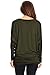 Private Label Basic Solid Knit Dolman Sleeve Tunic Top (LARGE, SOLID OLIVE)