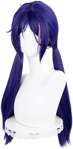 Wiggy Mermaid MiSide Mita Cosplay Wig Long Purple Wig with Wigs Cap for Halloween Costume Game Cosplay