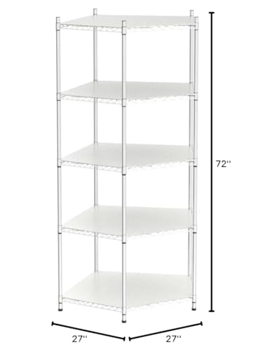 Honey-Can-Do SHF-04886 5-Tier Corner Shelf 72H X 27D X 27W thumb #6
