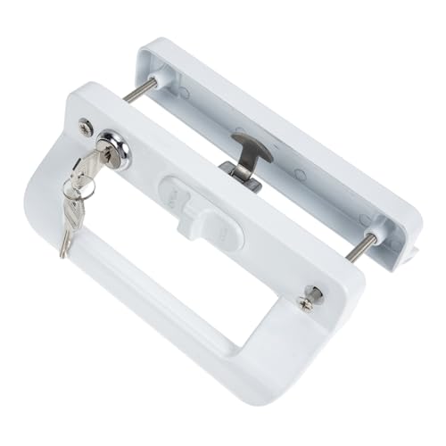 DONFAMDS Cerradura para Puerta Corrediza de Aluminio con Tirador Resistente la Corrosión para Puertas Dobles y Granjas Fácil Instalación