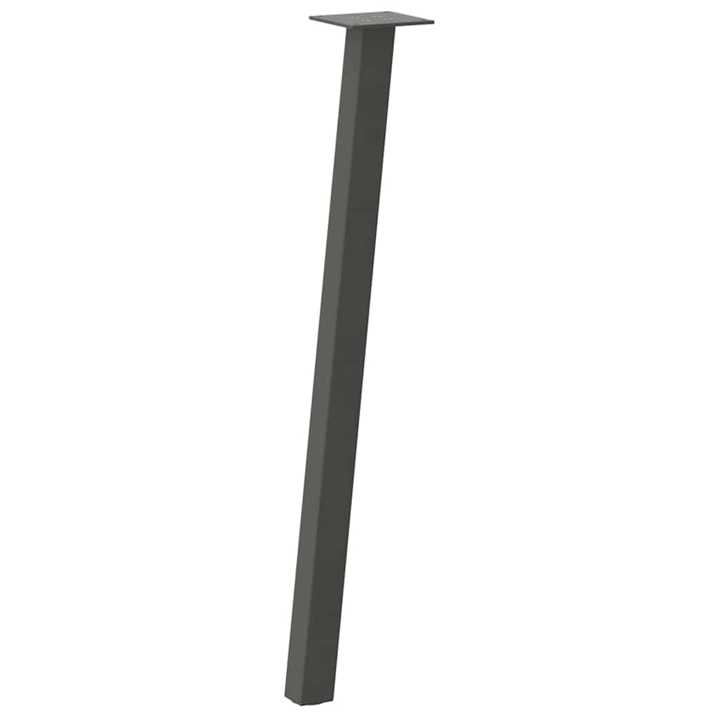4 gambe per tavolo consolle, colore antracite, 72 cm, in acciaio, per telaio del tavolo, fai da te, stabili, moderne, adatte per tavolo da pranzo, tavolino da caffè, ufficio, legno, metallo