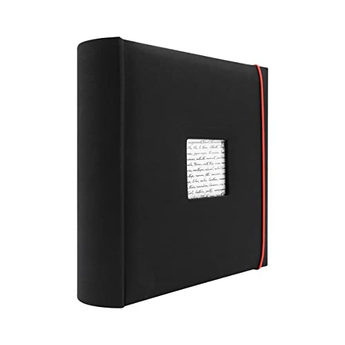 Album Photo 300 Photos 11x15 – Album Photo avec Pochette Plastique – Album Photo de 150 Pages –Livre Photo Noir Personnalisable – Album Photo Linéa Noir – Marque Française