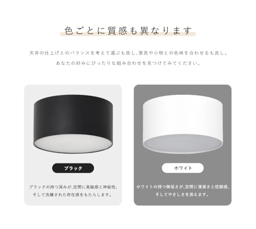 共同照明 2個セット ミニシーリングライト 一体型 LED 内蔵式 100W相当 900lm 引っ掛けシーリング用 スポットライト ダウンライト 昼白色 GT-D10B-CW-2B フラット配光 コンパクト シンプル 天井照明 スポット照明 ダイニング リビング キッチン（ブラック） [5]