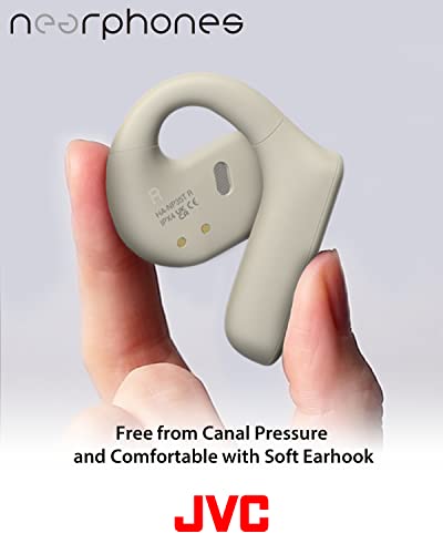 Jvc Nearphones Open Ear True Wireless Headphones With 16Mm Large Drivers For Powerful Sound, Single Ear Use, And Long Battery Life (Up To 17 Hours) - Hanp35Tw (White) #TOP3