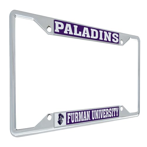 Desert Cactus Furman University Car Accessories Paladins Metal License Plate Frame and Tag Holder for Front or Rear of Car (Mascot)