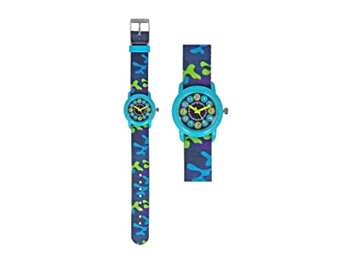 bb Klostermann Kinderuhr Camouflage blau 21541 - Armbanduhr Motivuhr Quarz-Uhrwerk -