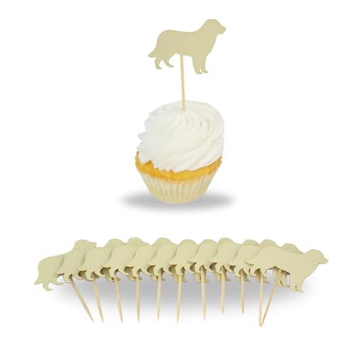 Embellish by Jackie Golden Retriever Cupcake Toppers Set of 12