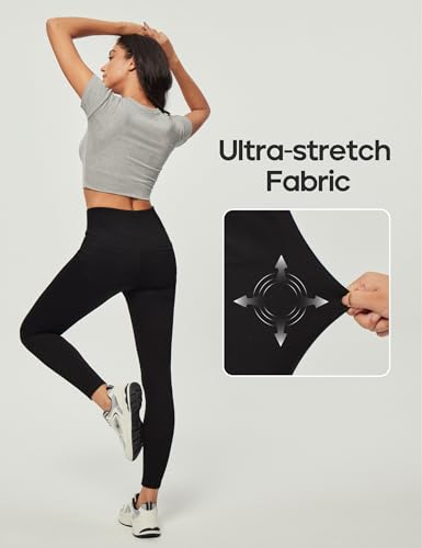 Image of Heathyoga Yoga Pants with Pockets Extra Soft Leggings with Pockets for Women Non See-Through High Waist Workout Leggings