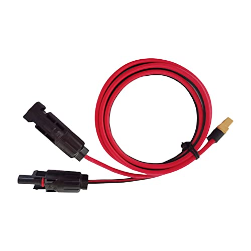 Yemetey Solar Charging Cable Solar Plug XT60 Female Head to M-C-4 Solar Cable Solar Panel Energy Storage Power Supply Waterproof Charging Cable XT60 Female Head Adapter Extension Cable Cover