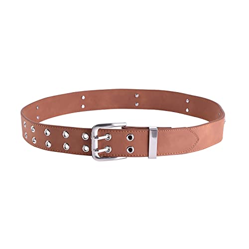 Double Grommet Pirate Skull Belt for Men, Double Prong Vintage Goth Punk Belts, Halloween Medieval Renaissance Belt2