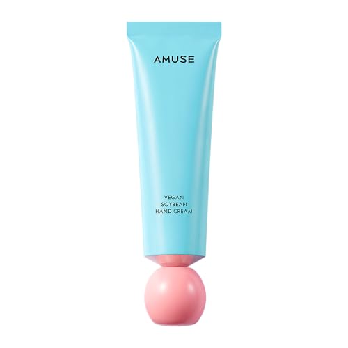 Amuse SEOUL Vegan Soybean Hand Cream with Shea Butter (ENERGY) 50ml - Green Floral Scent, Soft, Smooth, Creamy Hand Moisturizer, Non-Greasy, Hydrating, Nourishing Cream, Dry Skin