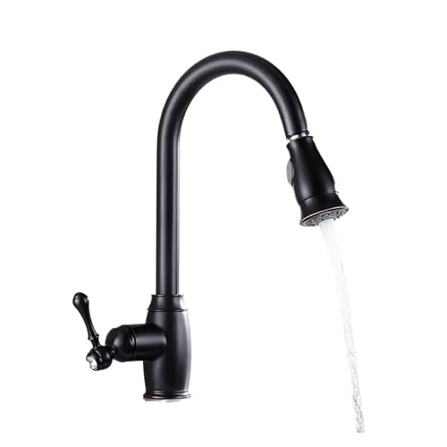 Grifo de lavabo extraíble y giratorio de cobre 2