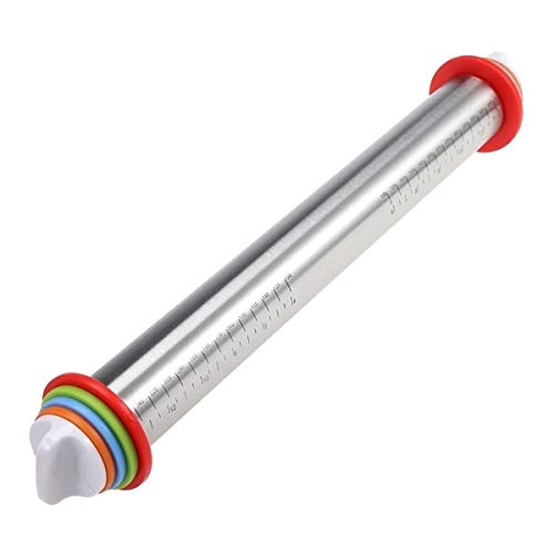 Rolo de Massa Profissional c/Discos Medidas Ajustáveis Inox