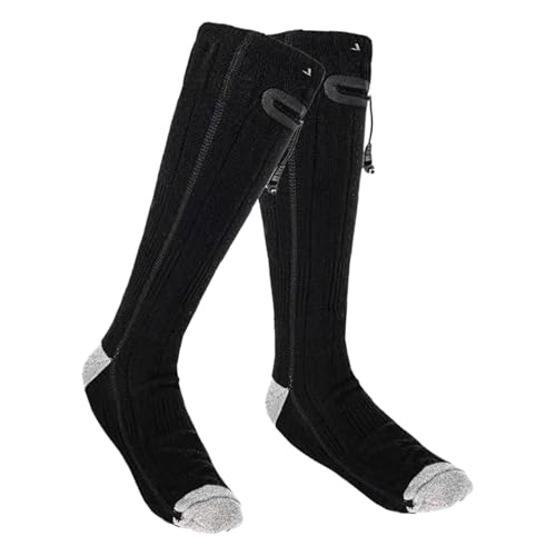 Beheizte Socken, Heizsocken für Männer Frauen, Wiederaufladbare Elektrische mit 4000mAh Akku für Outdoor Wandern Camping Skifahren Jagd